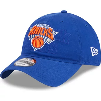 Νέα Εποχή Καμπυλωτό Περίγραμμα 9TWENTY Draft Edition 2023 New York Knicks NBA Μπλε Ρυθμιζόμενο Καπέλο