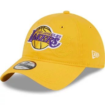 Νέα Εποχή Καμπύλη Πλευρά 9TWENTY Draft Edition 2023 Los Angeles Lakers NBA Κίτρινο Ρυθμιζόμενο Καπέλο