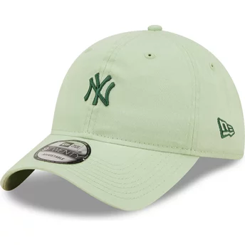 Νέα Εποχή Καμπυλωτό Περίγραμμα Πράσινο Λογότυπο 9TWENTY Μίνι Λογότυπο Νέας Υόρκης Yankees MLB Ανοιχτό Πράσινο Ρυθμιζόμενο Καπέλο