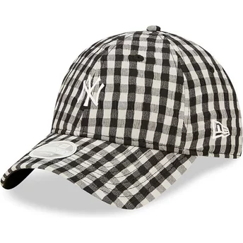 Νέα Εποχή Κυρτό Περίγραμμα Γυναίκες 9TWENTY Gingham Νέα Υόρκη Yankees MLB Μαύρο Ρυθμιζόμενο Καπέλο