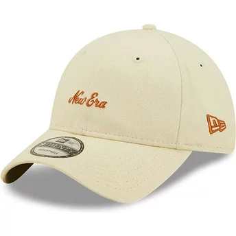 Καπέλο New Era Καμπυλωτή Μπριμ 9TWENTY Herringbone Μπεζ Ρυθμιζόμενο