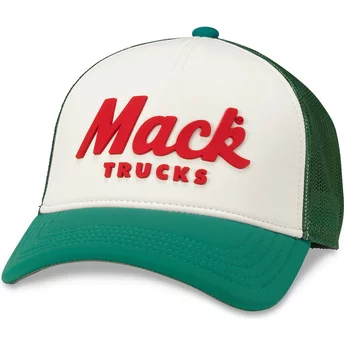 Καπέλο Αμερικανικής Βελόνας Mack Trucks Riptide Valin άσπρο και πράσινο snapback τύπου φορτηγατζής