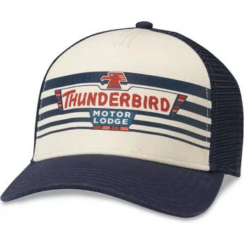 Αμερικανική Βελόνα Thunderbird Motor Lodge Sinclair Λευκό και Ναυτικό Μπλε Καπέλο Φορτηγατζή Snapback