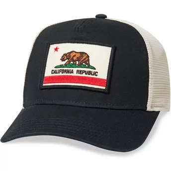 Αμερικανική βελόνα Καλιφορνέζικο Αρκούδι Valin Μαύρο και Άσπρο Snapback Καπέλο Οδηγού Φορτηγού