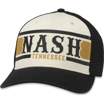 Αμερικανικό Καπέλο Νταλίκας με Κουμπώματα American Needle Nashville Tennessee Sinclair Λευκό και Μαύρο