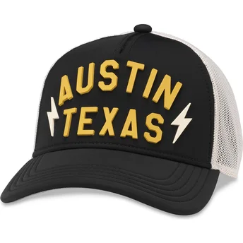 Καπέλο φορτηγού μαύρο και άσπρο snapback Austin Texas Riptide Valin της American Needle