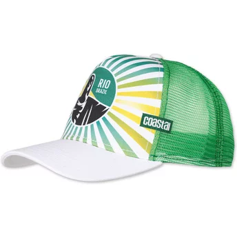Πράσινο και Λευκό Τράκερ Καπέλο Coastal Rio Brazil HFT