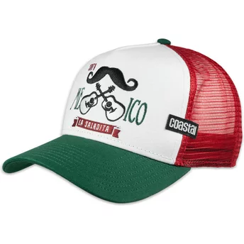 Παράκτιο Μεξικανικό Μουστάκι HFT Λευκό, Κόκκινο και Πράσινο Καπέλο Οδηγού Φορτηγού