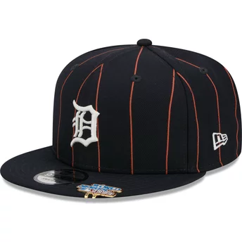 Νέα Εποχή Επίπεδη Μπριμ 9FIFTY Οριζόντια Ρίγα Καπέλο Κλιπ Ντιτρόιτ Tigers MLB Ναυτικό Μπλε Snapback Καπέλο