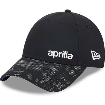 Καπέλο Νέας Εποχής με Καμπύλη Πλευρά 9FORTY Ανακλαστική Ακρογωνιαία Aprilia Piaggio Μαύρο Ρυθμιζόμενο