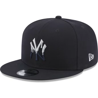 Νέα Εποχή Επίπεδη Μπριμ 9FIFTY Ομαδικό Drip New York Yankees MLB Ναυτικό Μπλε Snapback Καπέλο