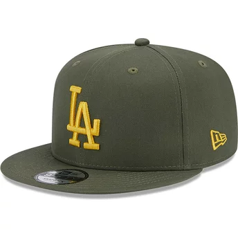 Νέα Εποχή Επίπεδη Μπριμ Κίτρινο Λογότυπο 9FIFTY Πλαϊνό Σημείο Λος Άντζελες Dodgers MLB Πράσινο Snapback Καπέλο