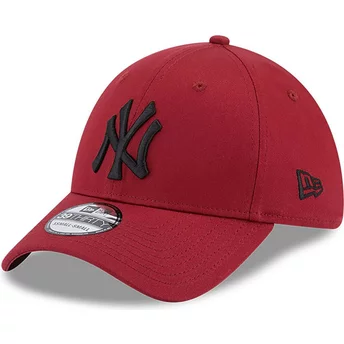 Νέα Εποχή Καμπυλωτό Περίγραμμα Σκούρο Μπλε Λογότυπο 39THIRTY Άνετο New York Yankees MLB Κόκκινο Προσαρμοσμένο Καπέλο