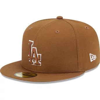 Νέα Εποχή Επίπεδο Περίγραμμα 59FIFTY Ομάδας Λος Άντζελες Dodgers MLB Καφέ Καπέλο Προσαρμοσμένο