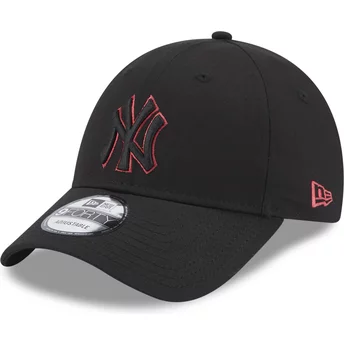 Νέα Εποχή Καμπύλη Περίγραμμα 9FORTY Ομάδας New York Yankees MLB Μαύρο Ρυθμιζόμενο Καπέλο