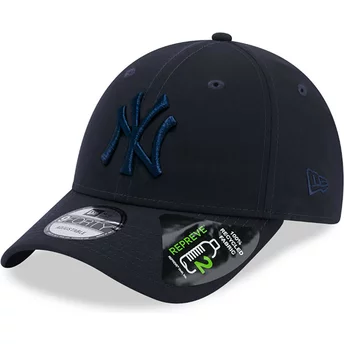 Νέα Εποχή Κεκλιμένος Σκιάδιο Σκούρο Μπλε Λογότυπο 9FORTY Repreve New York Yankees MLB Σκούρο Μπλε Ρυθμιζόμενο Καπέλο