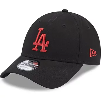 Νέα Εποχή Καμπύλη Μπριμ Κόκκινο Λογότυπο 9FORTY League Essential Λος Άντζελες Dodgers MLB Μαύρο Ρυθμιζόμενο Καπέλο