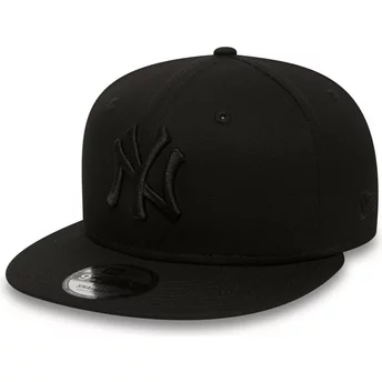 Νέα Εποχή Επίπεδο Περίγραμμα 9FIFTY Μαύρο σε Μαύρο Νέα Υόρκη Yankees MLB Μαύρο Snapback Καπέλο