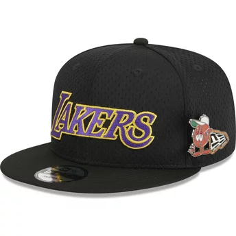 Καπέλο New Era Flat Brim 9FIFTY Post-Up Pin Los Angeles Lakers NBA Μαύρο Snapback