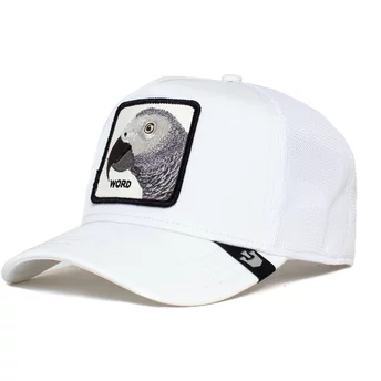 Καπέλο Φορτηγατζή Goorin Bros. Parrot Platinum Word The Farm σε Λευκό Χρώμα