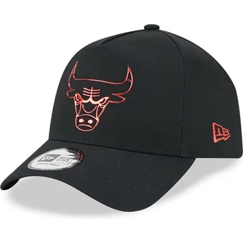 Καπέλο New Era με καμπύλη άκρη A Frame Foil Pack των Chicago Bulls NBA σε μαύρο χρώμα με κούμπωμα Snapback