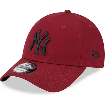 Νέα Εποχή Καμπυλωτή Μπριμ Μαύρο Λογότυπο 9FORTY Λίγκα Απαραίτητο Νέα Υόρκη Yankees MLB Κόκκινο Ρυθμιζόμενο Καπέλο