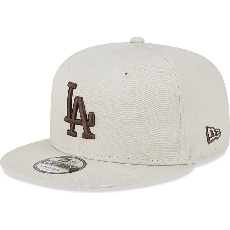plana-snapback-marron-9fifty-league-essential-los-angeles-dodgers-mlb-new-era