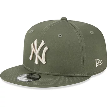 Νέα Εποχή Επίπεδο Περίγραμμα 9FIFTY League Essential New York Yankees MLB Πράσινο Καπέλο με Μπεζ Λογότυπο