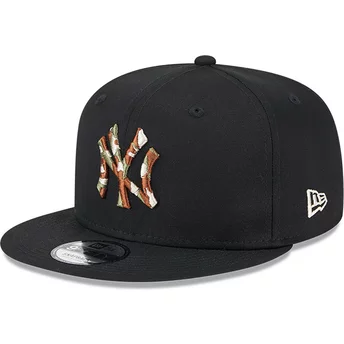 Νέα Εποχή Επίπεδο Χείλος Καφέ Λογότυπο 9FIFTY Εποχιακό Εμπλοκή Καπέλο Νέας Υόρκης Yankees MLB Μαύρο Snapback Cap