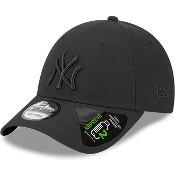 Νέα Εποχή Καμπυλωτή Μπριμ Μαύρο Λογότυπο 9FORTY REPREVE Περίγραμμα Νέας Υόρκης Yankees MLB Μαύρο Ρυθμιζόμενο Καπέλο
