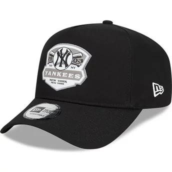 Καπέλο New Era με καμπυλωτό γείσο τύπου A Frame Patch των New York Yankees MLB μαύρο με κούμπωμα Snapback