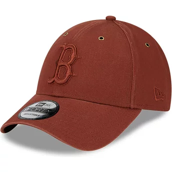Νέα Εποχή Καμπυλωτή Πλευρά Καπέλο Καφέ Λογότυπο 9FORTY Πλυμένος Καμβάς Boston Red Sox MLB Καφέ Ρυθμιζόμενο Καπέλο