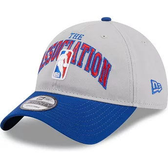 Νέα Εποχή Καμπυλωτή Μπριμ 9TWENTY Tip Off 2023 NBA Γκρι και Μπλε Ρυθμιζόμενο Καπέλο