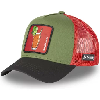 Το όνομα του προϊόντος: Capslab Bloody Mary BL2 Cocktails Πράσινο και Κόκκινο Trucker Καπέλο
