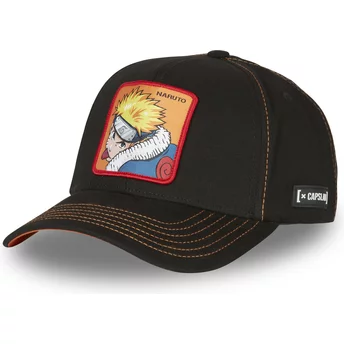 Καπέλο Capslab με καμπυλωτό γείσο Uzumaki FOX1 Naruto Μαύρο Snapback