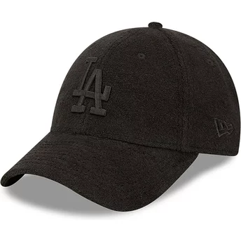 Νέα Εποχή Καμπυλωτό Γείσος Μαύρο Λογότυπο 9FORTY Πετσετένιο Λος Άντζελες Dodgers MLB Μαύρο Ρυθμιζόμενο Καπέλο