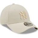 new-era-curved-brim-9forty-tonal-repreve-new-york-yankees-mlb-beige-snapback-cap-with-beige-logo