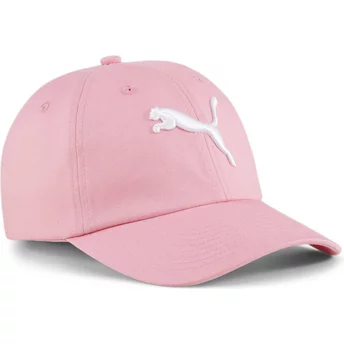 Προϊόν: Ροζ Ρυθμιζόμενο Καπέλο Puma με Καμπυλωτό Περίγραμμα για Νέους, Βασικό Λογότυπο Γάτας