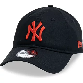 Νέα Εποχή Καμπυλωτή Μπριμ Κόκκινο Λογότυπο 9TWENTY League Essential Νέα Υόρκη Τανκς MLB Μαύρο Ρυθμιζόμενο Καπέλο
