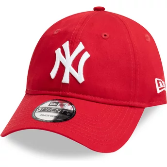 Νέα Εποχή Καμπυλωτή Μπριμ 9TWENTY League Essential New York Yankees MLB Κόκκινο Ρυθμιζόμενο Καπέλο