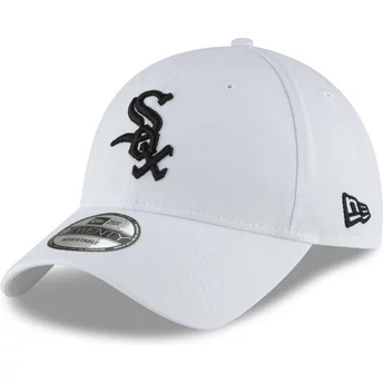 Νέα Εποχή Καμπυλωτή Μπριμ Μαύρο Λογότυπο 9TWENTY Core Classic Σικάγο White Sox MLB Λευκό Ρυθμιζόμενο Καπέλο