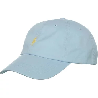Gorra curva azul claro ajustable con logo amarillo Cotton Chino Classic Sport de Polo Ralph Lauren