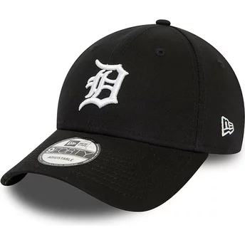 Μαύρο Ρυθμιζόμενο Καπέλο με Καμπύλη Γείσο 9FORTY League Essential των Detroit Tigers MLB από την New Era