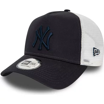 Gorra trucker azul marino y blanca con logo azul marino A Frame League Essential de New York Yankees MLB de New Era