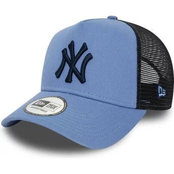 Gorra trucker azul con logo azul marino A Frame League Essential de New York Yankees MLB de New Era