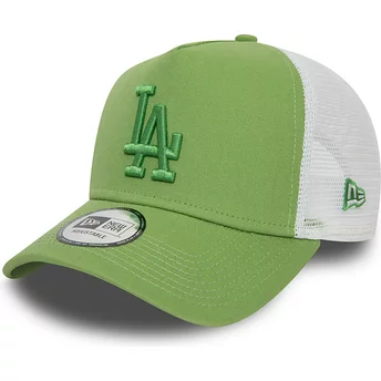 Gorra trucker verde y blanca con logo verde A Frame League Essential de Los Angeles Dodgers MLB de New Era