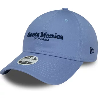 Ρυθμιζόμενο γυναικείο μπλε καπέλο με καμπυλωτό γείσο 9TWENTY Wordmark από το Santa Monica California της New Era