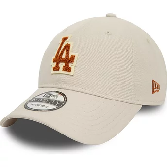 Ρυθμιζόμενο μπεζ καπέλο με καφέ λογότυπο 9TWENTY Boucle των Los Angeles Dodgers MLB της New Era