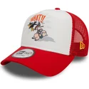 gorra-trucker-blanca-y-roja-a-frame-character-de-pato-lucas-y-porky-pig-looney-tunes-de-new-era