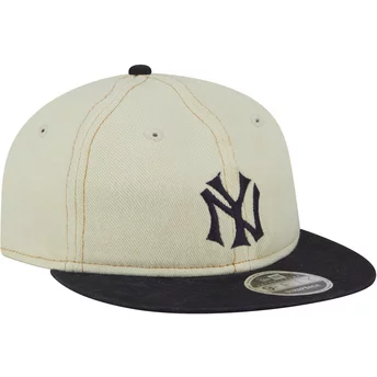 Μπεζ και Ναυτικό Μπλε Ρυθμιζόμενο Καπέλο 9FIFTY Retro Crown Denim των New York Yankees MLB της New Era